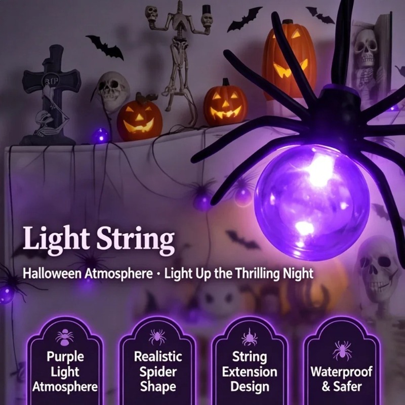 Outdoor Lighting Led - Battery Powered Spider LED String Lights,