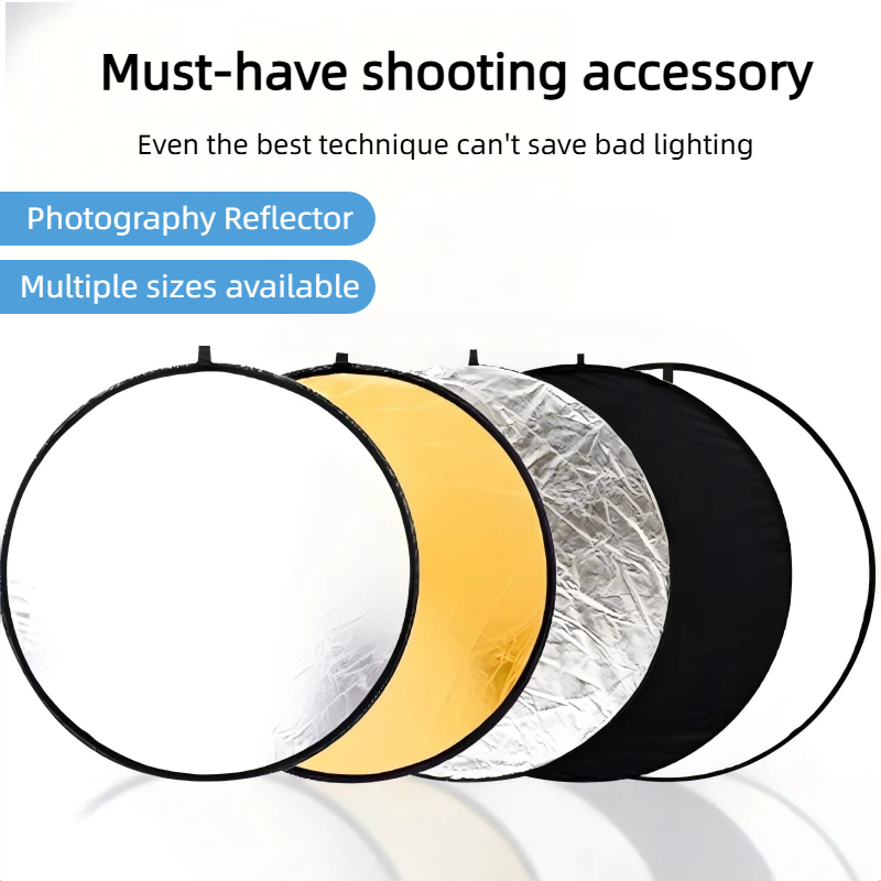 Outdoor Lighting For Photography - 2-in-1 Dual Sided Gold Silver Reflector