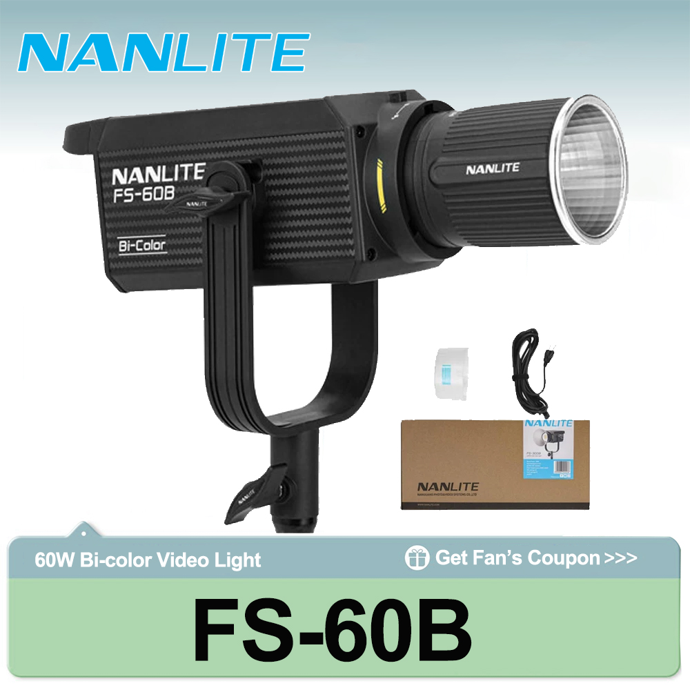 Outdoor Lighting Video Shooting - Nanlite FS-60B 70W Bi-color Spotlight 2700K-6500K