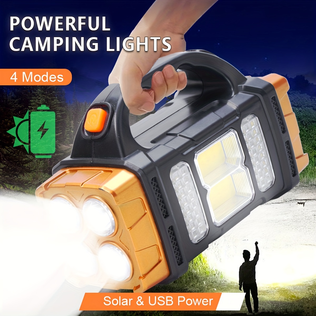 Zinc Outdoor Lighting - New Upgrade Rechargeable High Power Solar