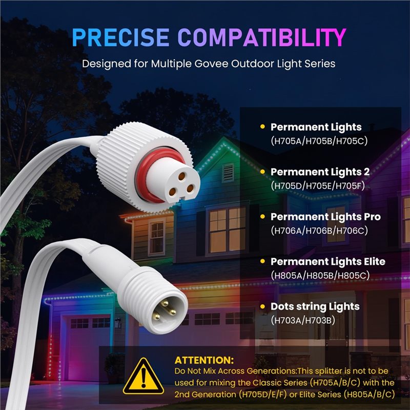 A93Z Y-Splitter Waterproof 22A - Outdoor Lighting Govee ulasan dan harga