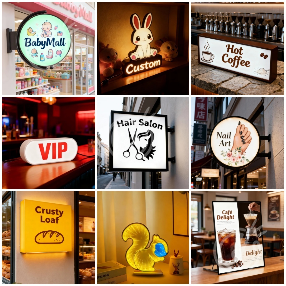 Custom Acrylic Signs Sign Led  - Outdoor Lighting Logo ulasan dan harga