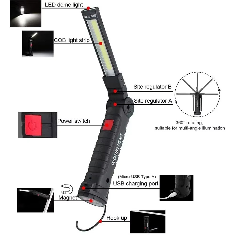 Portable LED Flashlight with M - Zinc Outdoor Lighting ulasan dan harga