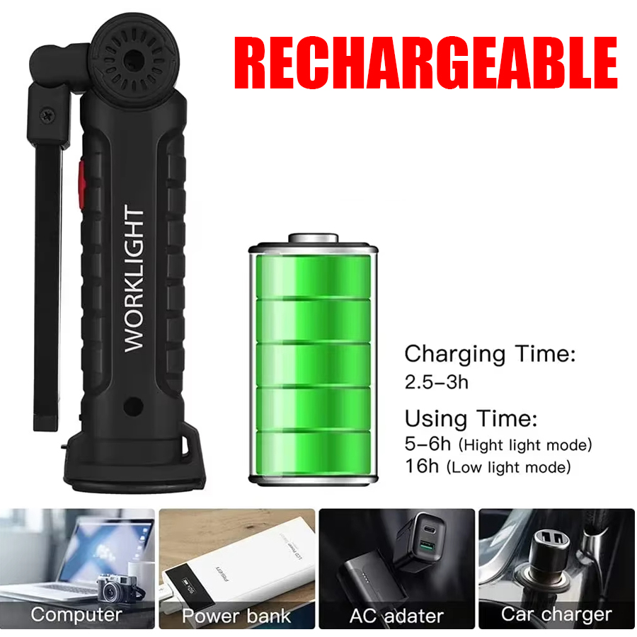 Portable LED Flashlight with M - Zinc Outdoor Lighting ulasan dan harga