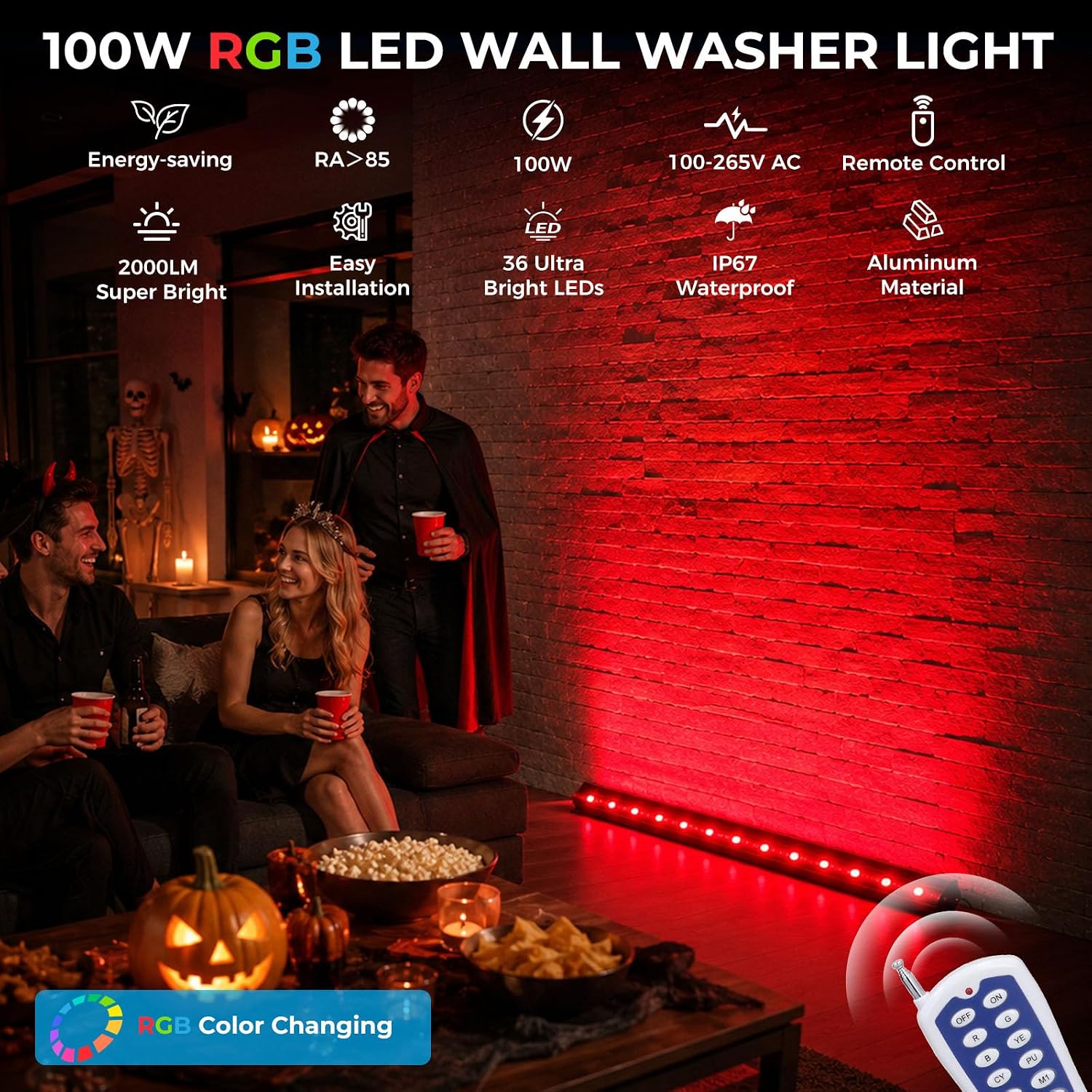 2Pack RGB Wall Washer Lights 1 - Outdoor Lighting Remote Control ulasan dan harga