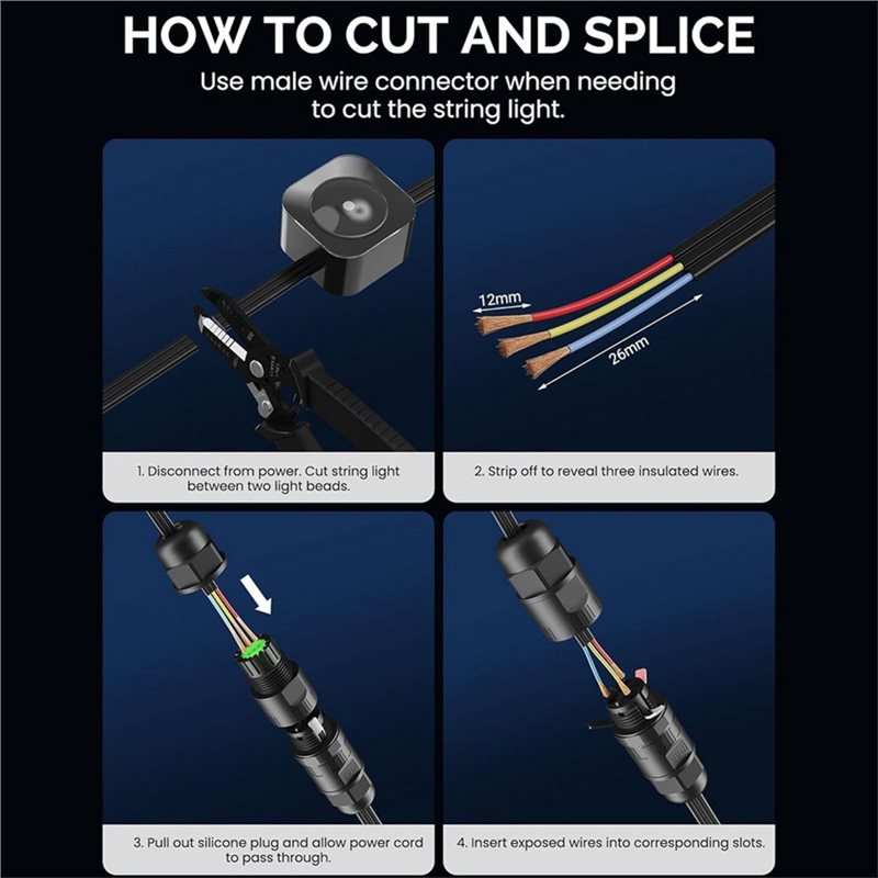DT17 Waterproof Splice Connect - Outdoor Lighting Govee ulasan dan harga