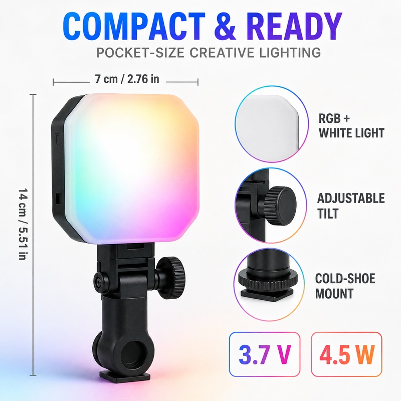 Mini RGB Pocket Light Portable - Outdoor Lighting Video Shooting ulasan dan harga