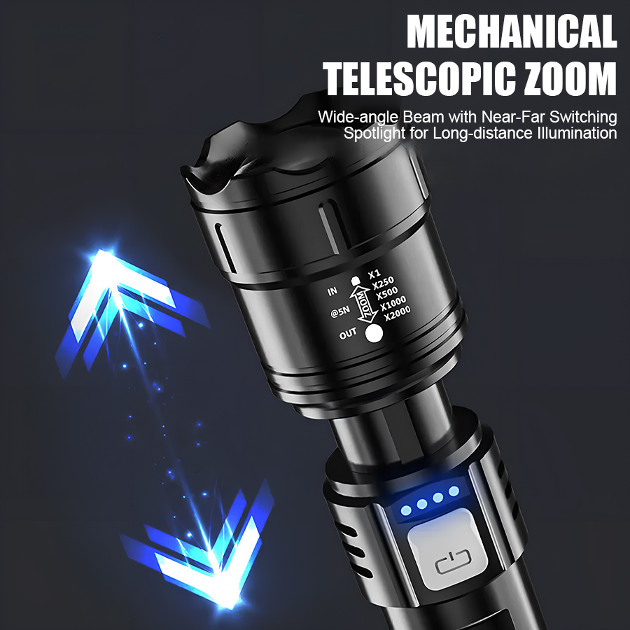 High Power P50 LED Flashlight  - Zinc Outdoor Lighting ulasan dan harga