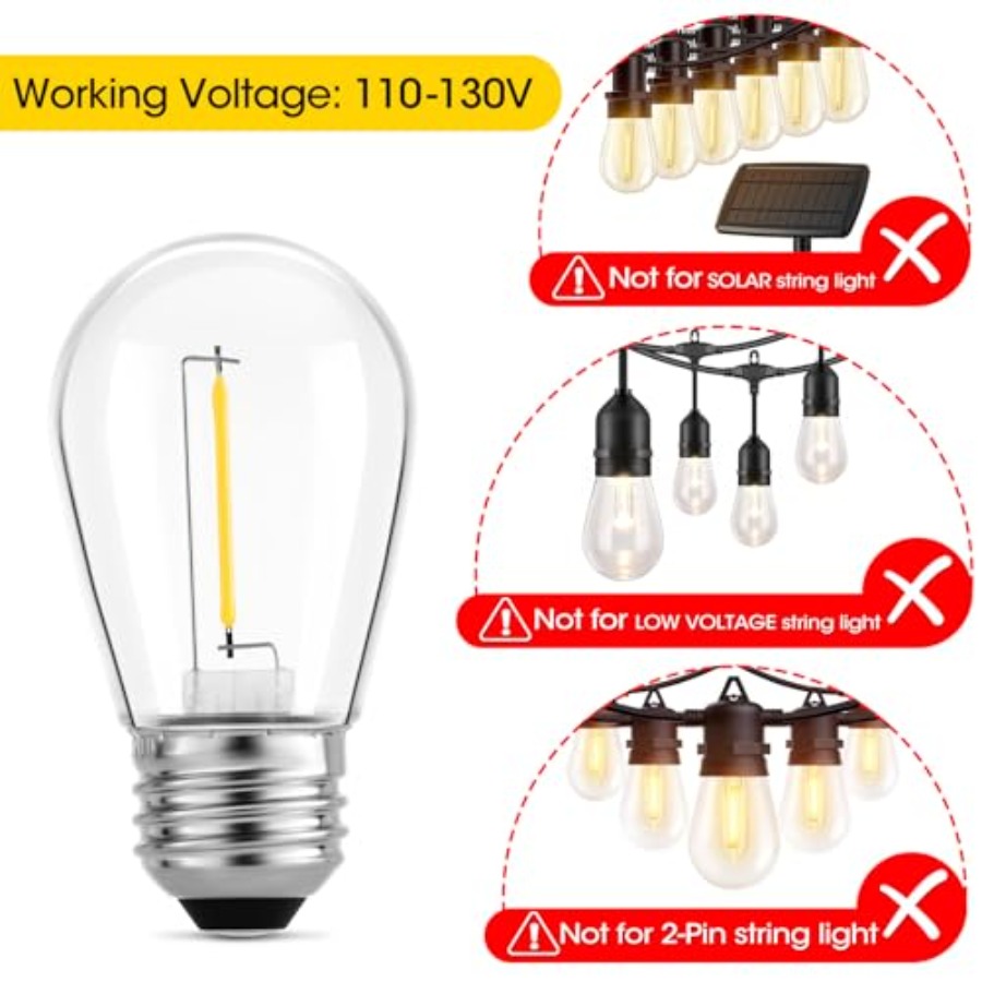 36 Pack S14 LED Bulbs for Outd - Outdoor Lighting Led ulasan dan harga