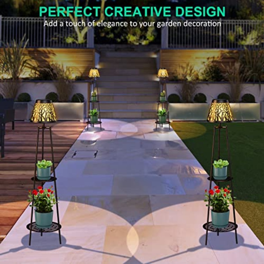 2 Pack Outdoor Solar Floor Lam - Outdoor Lighting Led ulasan dan harga