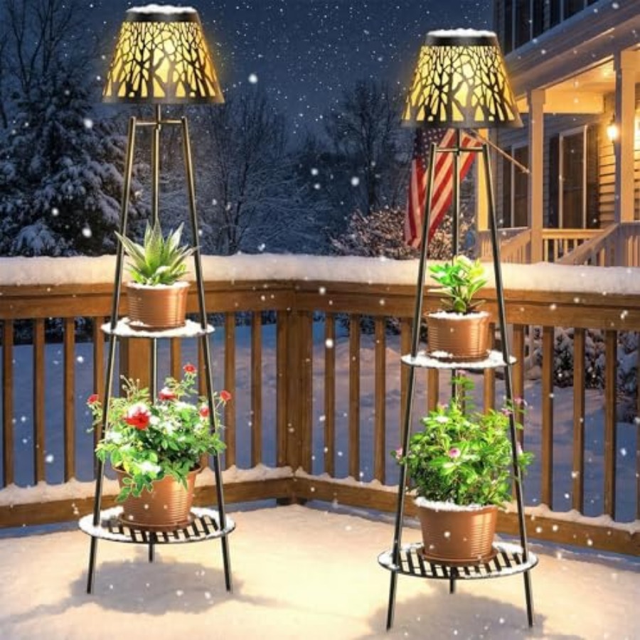 2 Pack Outdoor Solar Floor Lam - Outdoor Lighting Led ulasan dan harga