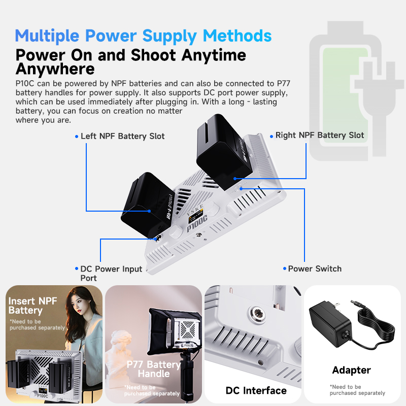 P100C Lightweight 100W Full-Co - Outdoor Lighting Video Shooting ulasan dan harga