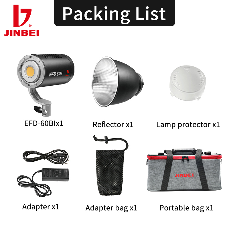 JINBEI EFD-60M High Quality LE - Outdoor Lighting Video Shooting ulasan dan harga