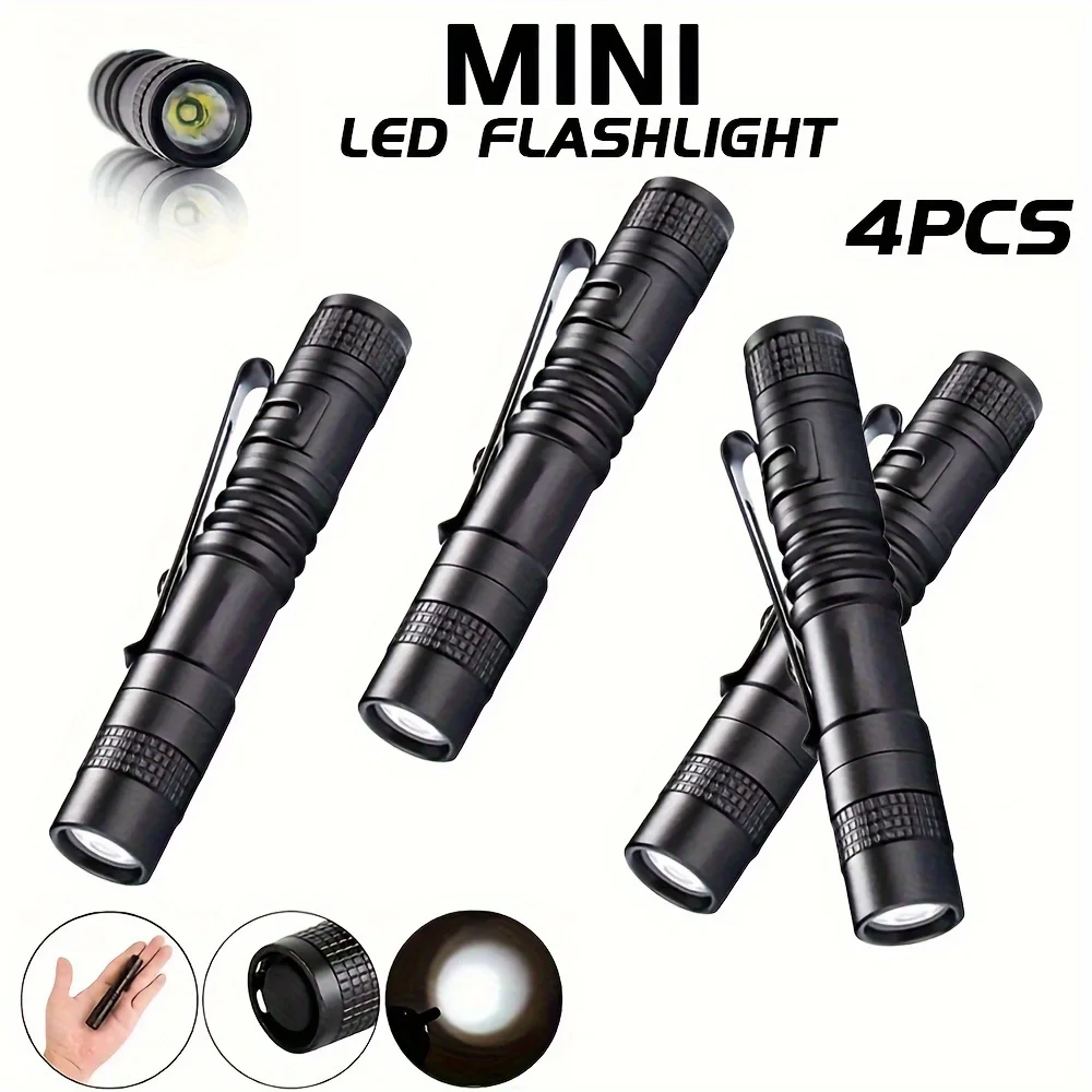 1-4PCS Mini Portable LED Pen L - Zinc Outdoor Lighting ulasan dan harga