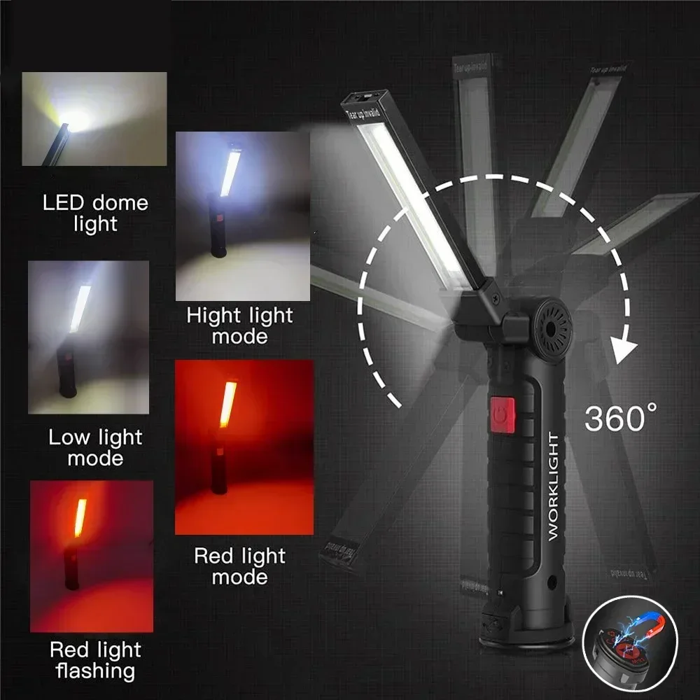 LED COB Flashlight USB Recharg - Zinc Outdoor Lighting ulasan dan harga