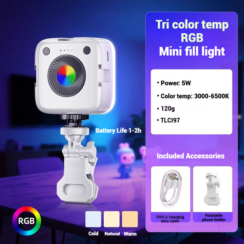 Mini RGB LED Video Fill Light  - Outdoor Lighting Video Shooting ulasan dan harga