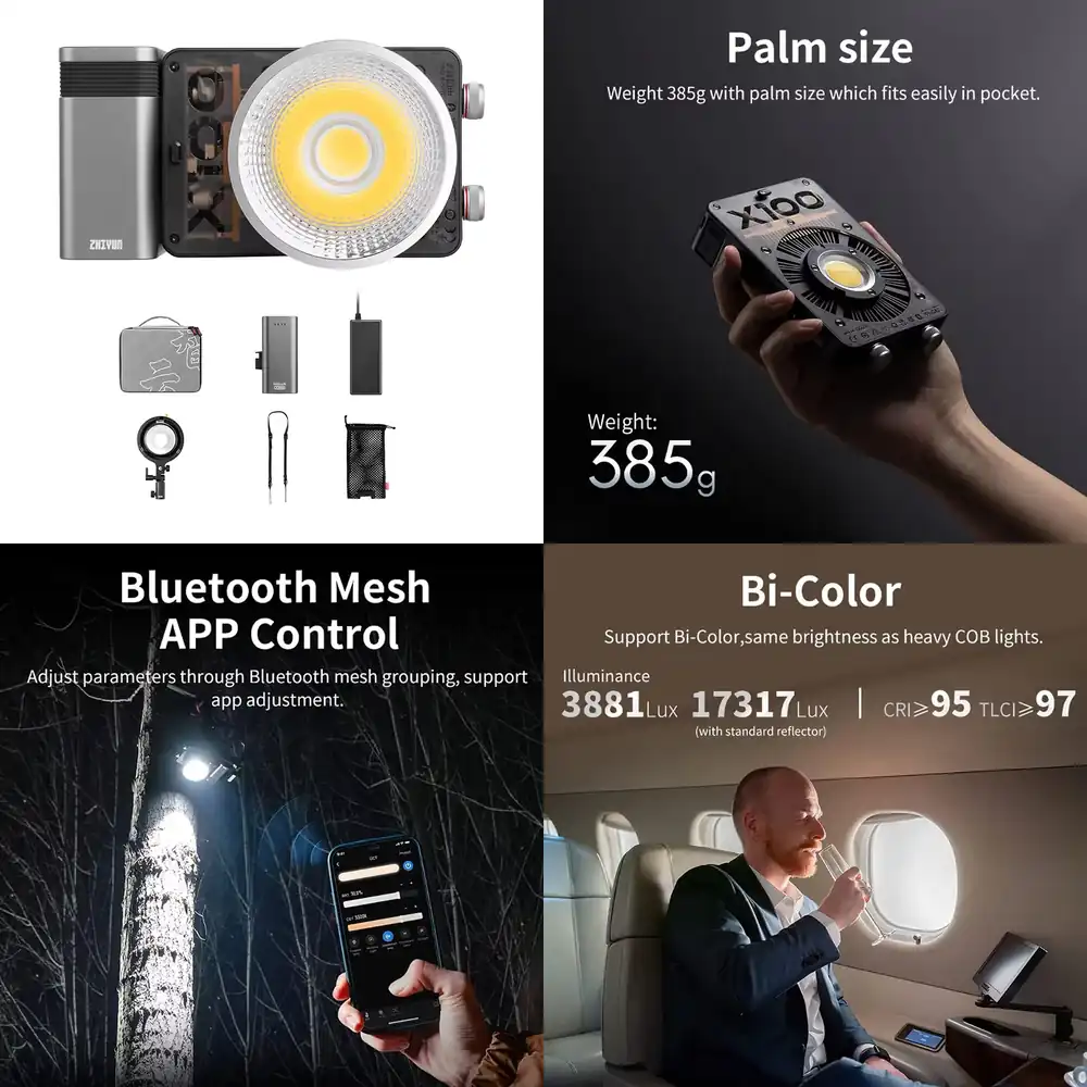 Zhiyun Molus X100 Combo 100W B - Outdoor Lighting Video Shooting ulasan dan harga
