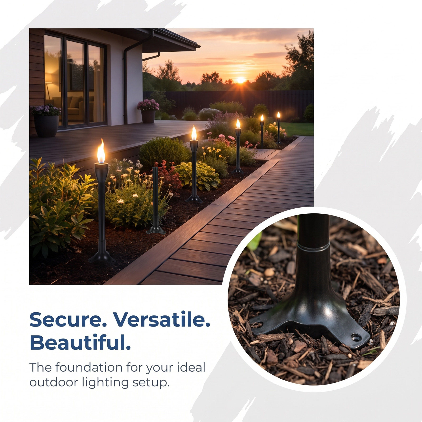 6Set Garden Torch Stake Replac - Outdoor Lighting Ground ulasan dan harga