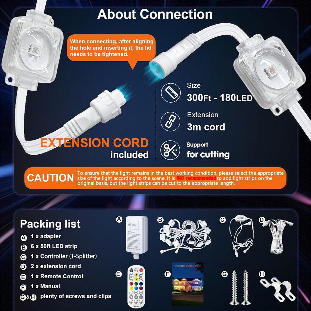 Permanent Outdoor Eaves Lights - Outdoor Lighting Remote Control ulasan dan harga