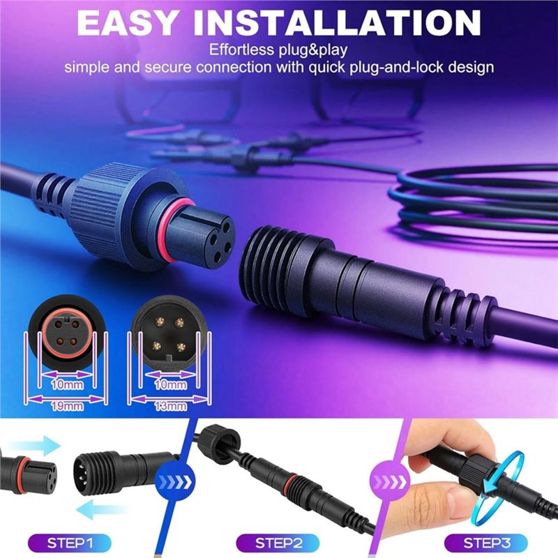 A20F-Waterproof 4Pin Extension - Outdoor Lighting Govee ulasan dan harga